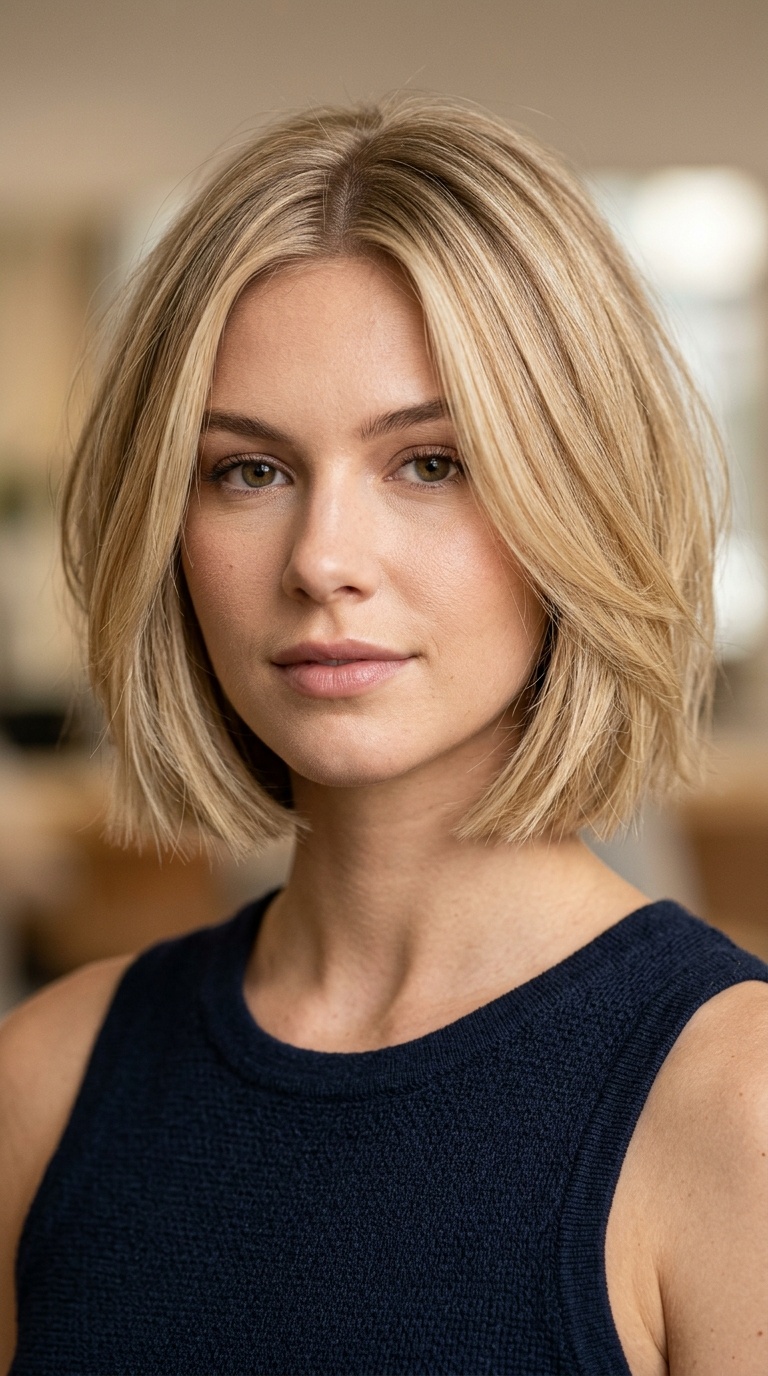Blunt Bob with Interior Layers
