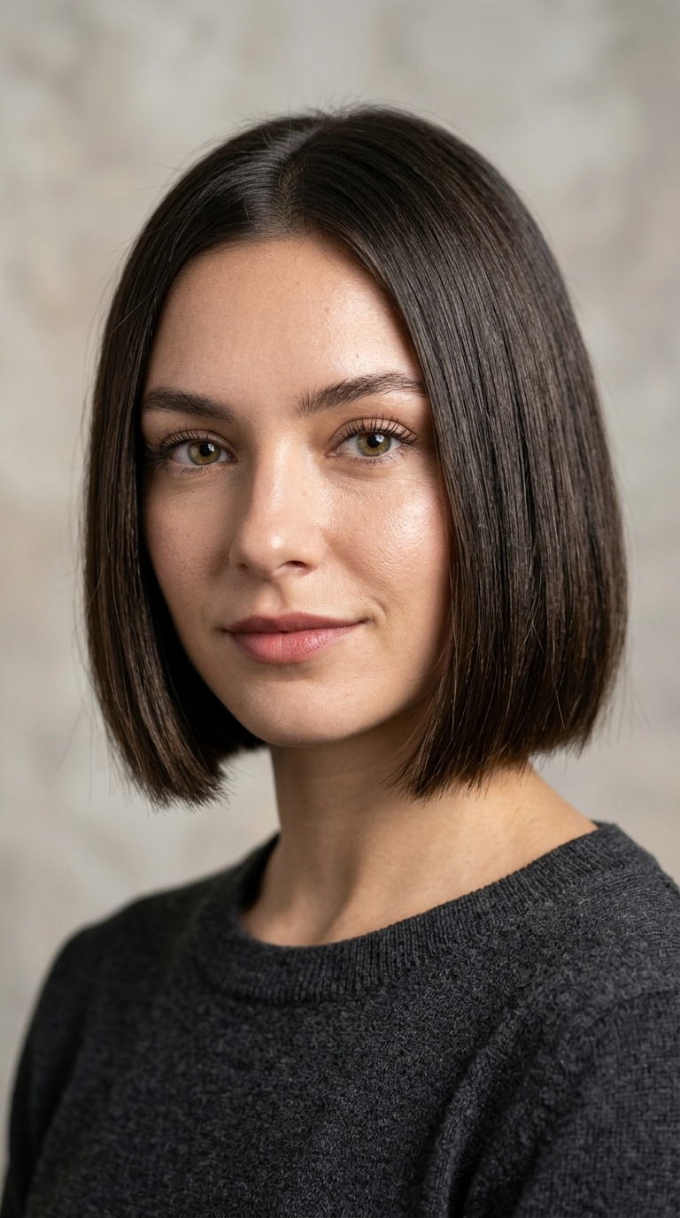 Blunt Bob with Internal Ghost Layers