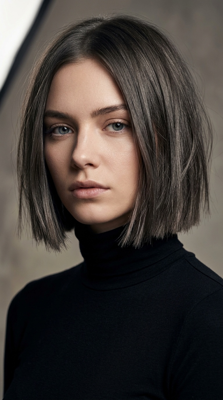 Blunt Bob with Internal Texture