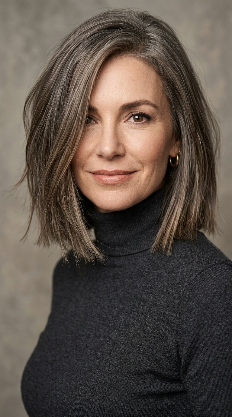 Blunt Bob with Invisible Layers
