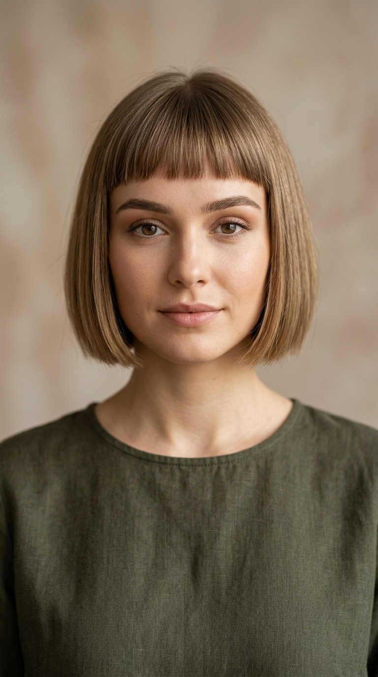Blunt Bob with Micro-Fringe