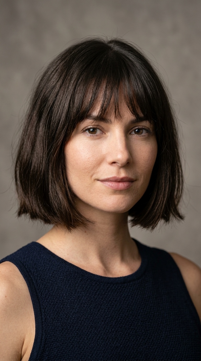 Blunt Bob with Wispy Fringe