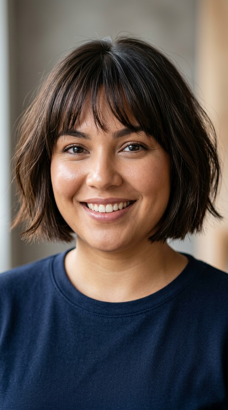 Blunt Bob with Wispy Fringe