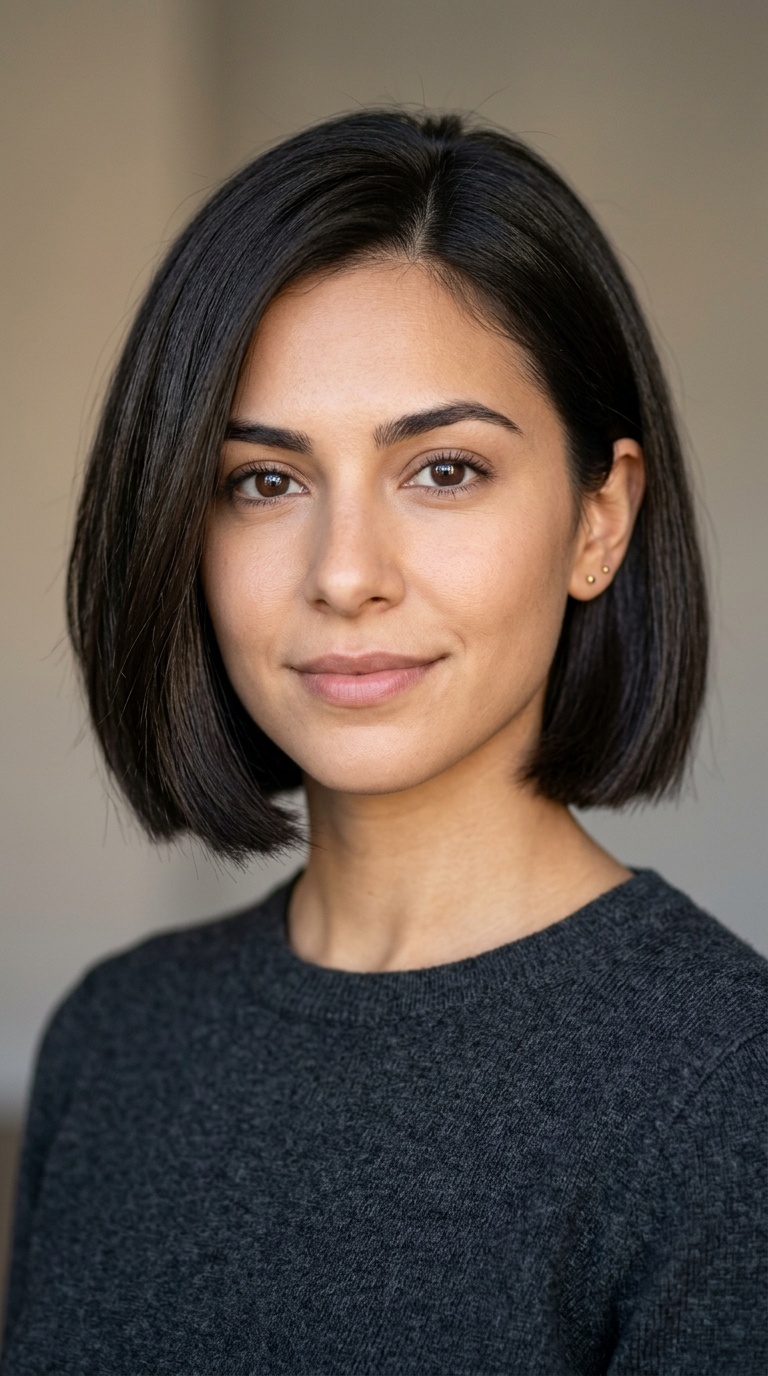 Blunt Chin-Length Bob