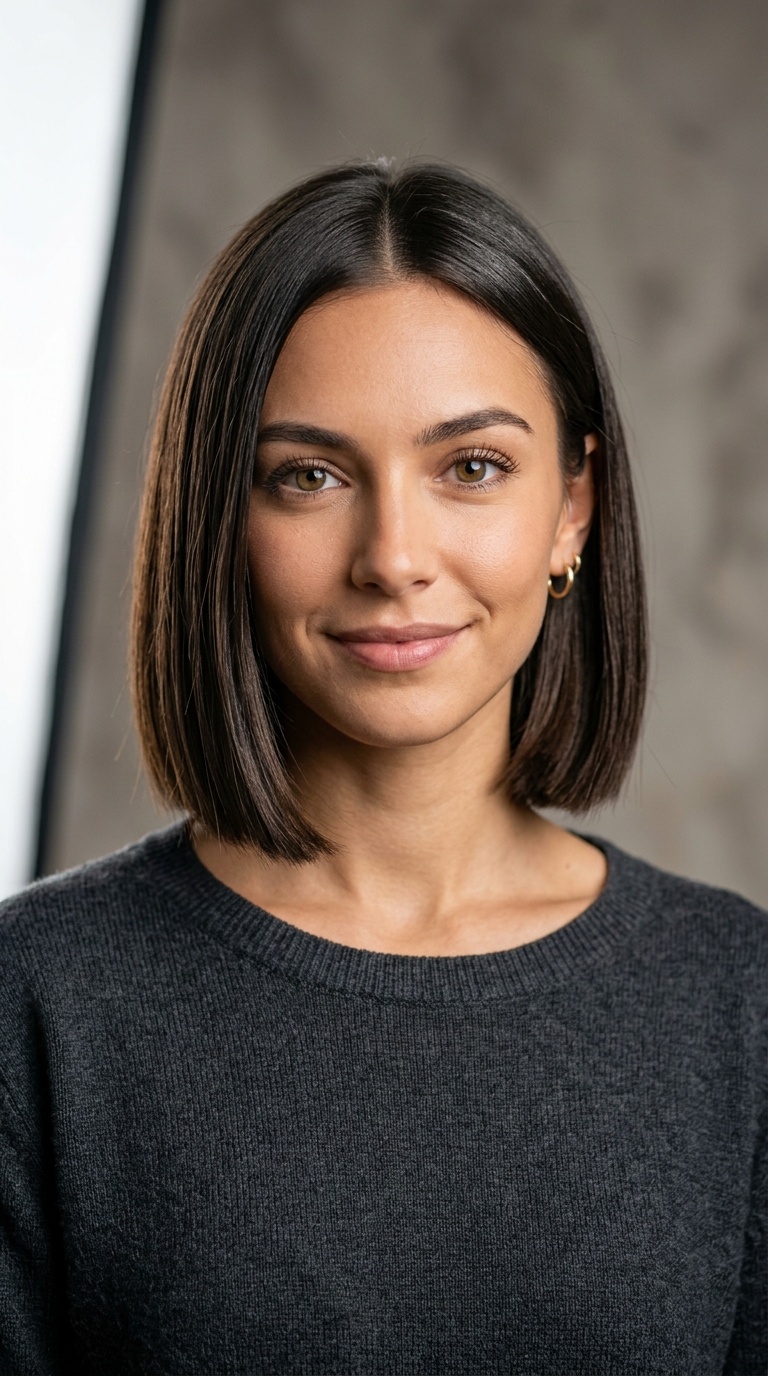 Blunt Collarbone Bob