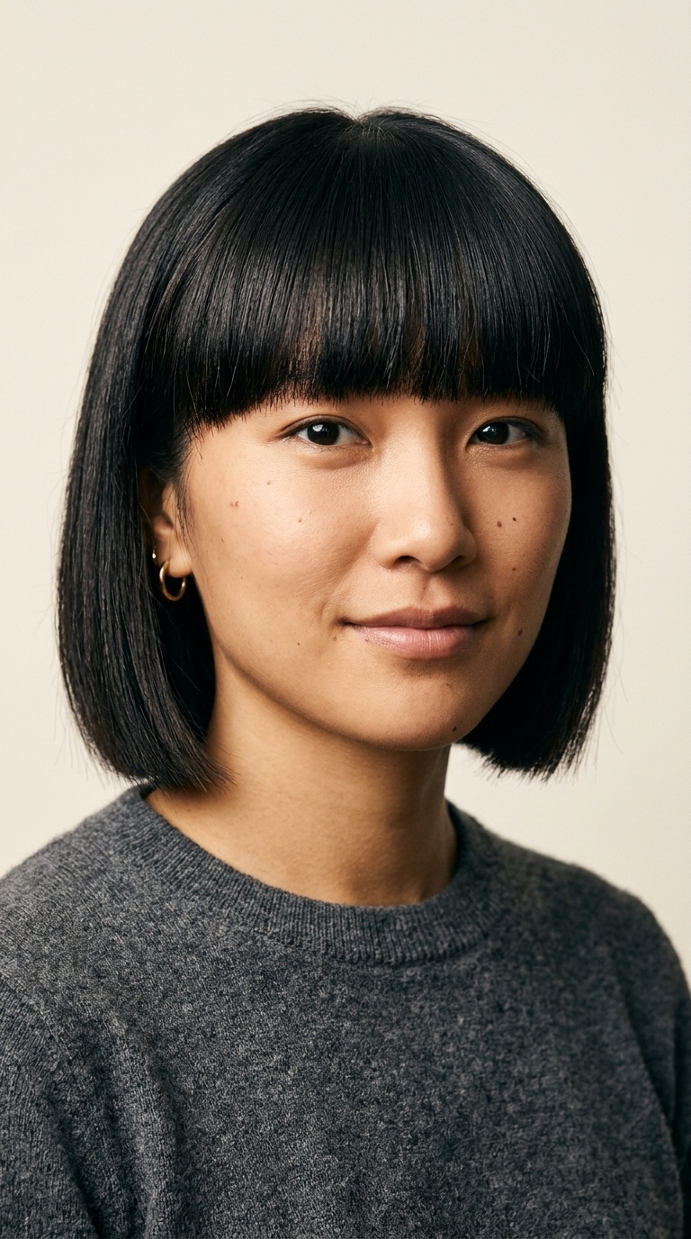 Blunt Cut Bangs