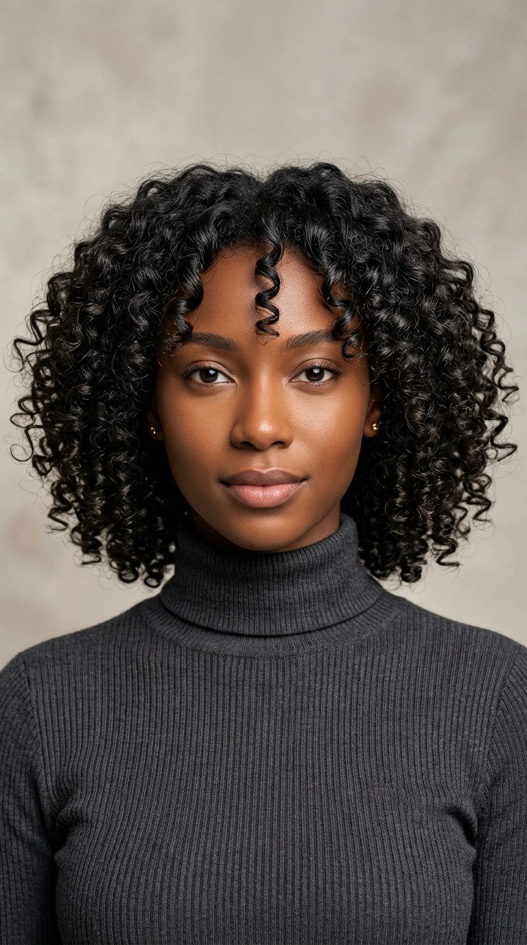 Blunt Cut Curls