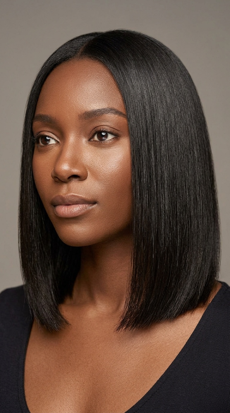 Blunt Cut Lob (Long Bob)