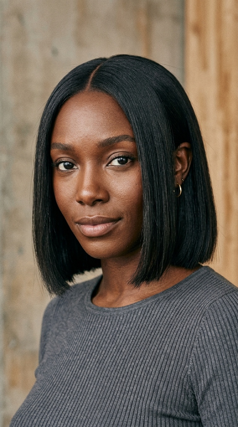 Blunt Cut Straight Bob