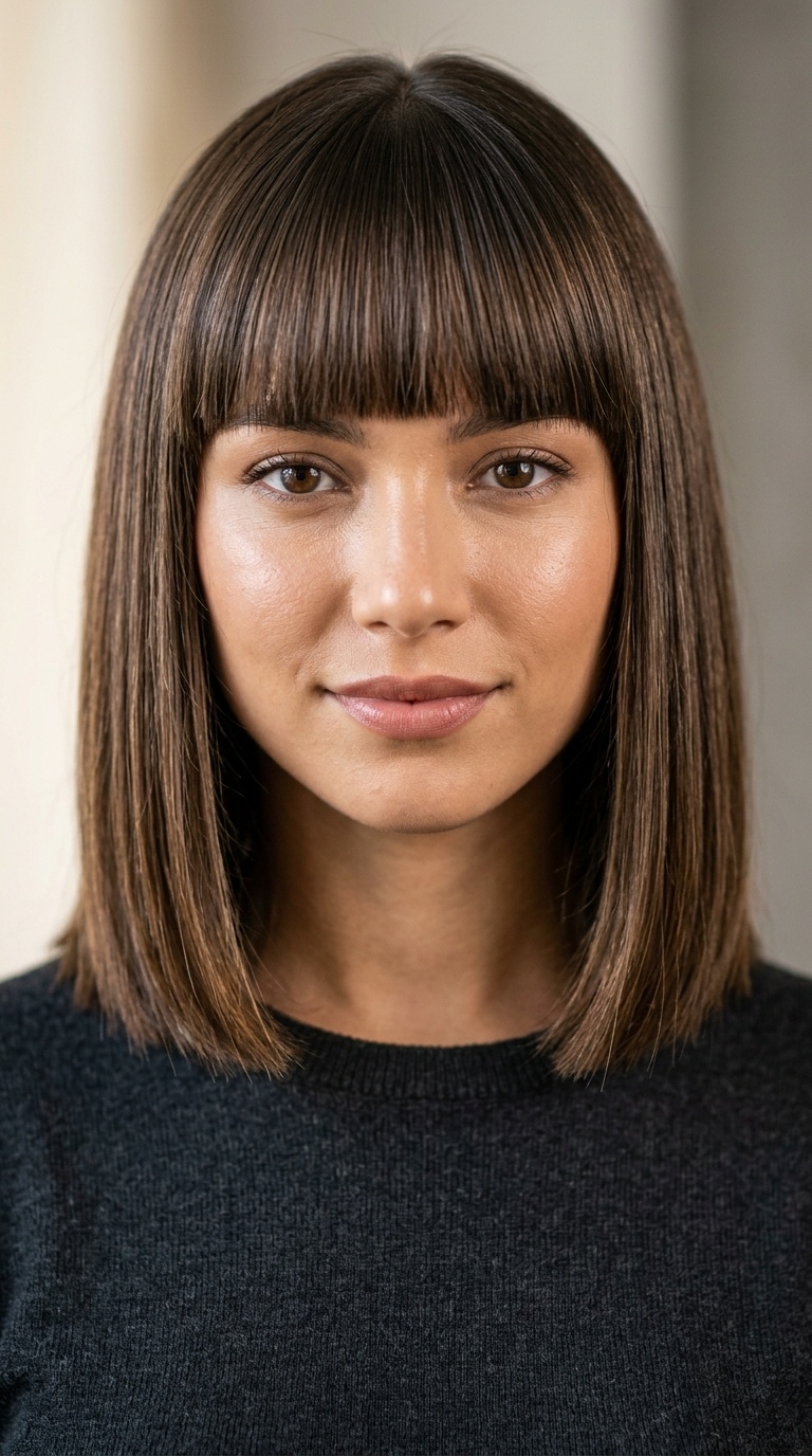 Blunt Cut with Bangs