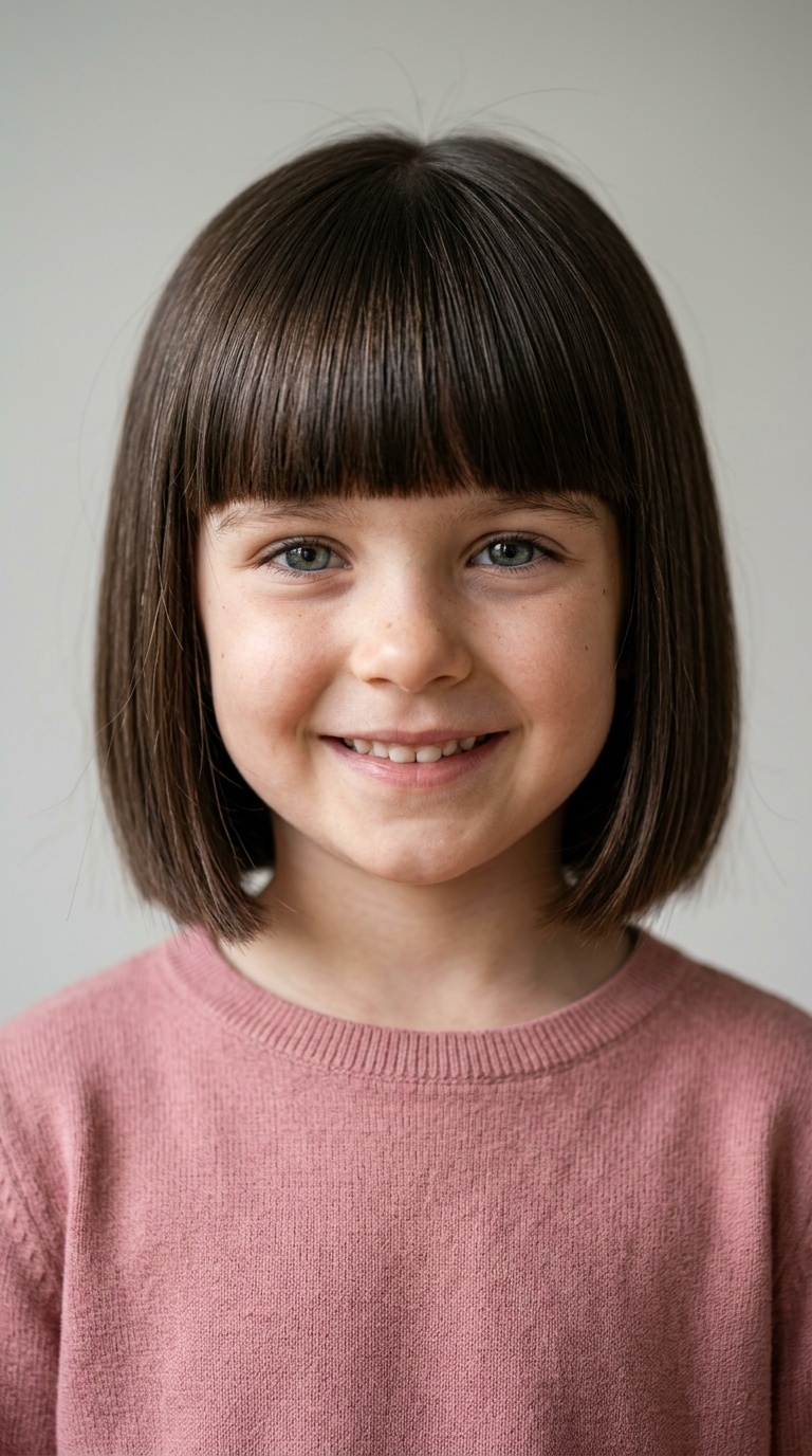 Blunt Cut with Bangs