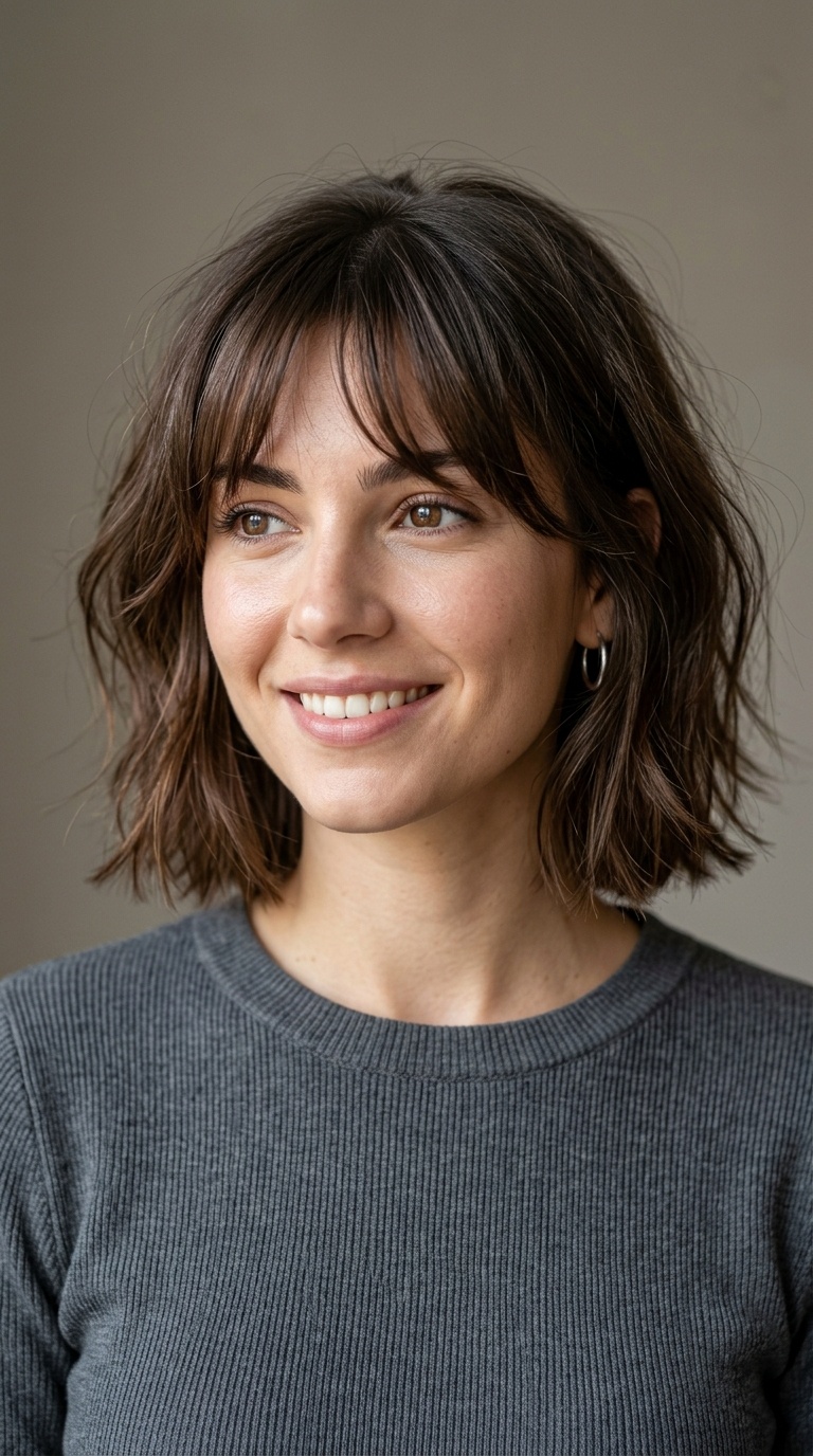 Blunt Cut with Face-Framing Fringe