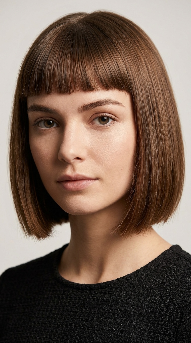 Blunt Cut with Micro-Bangs