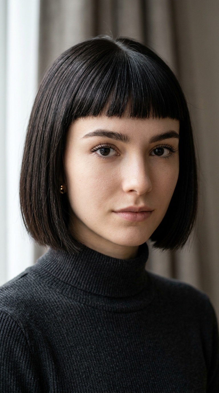 Blunt Cut with Micro Bangs