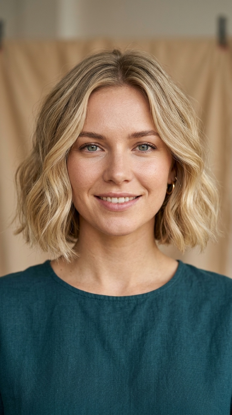 Blunt Cut with Soft Waves