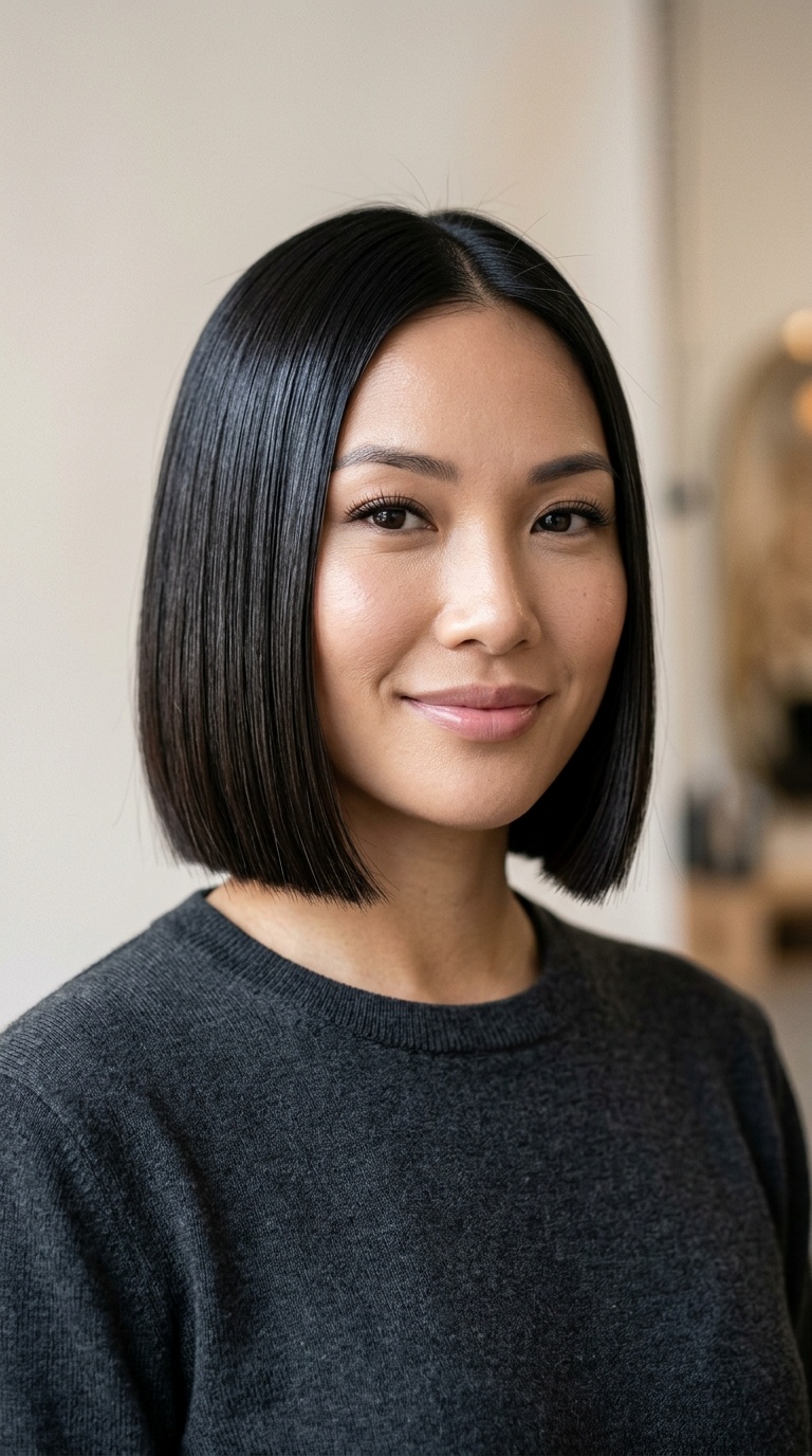 Blunt Glass Hair Bob