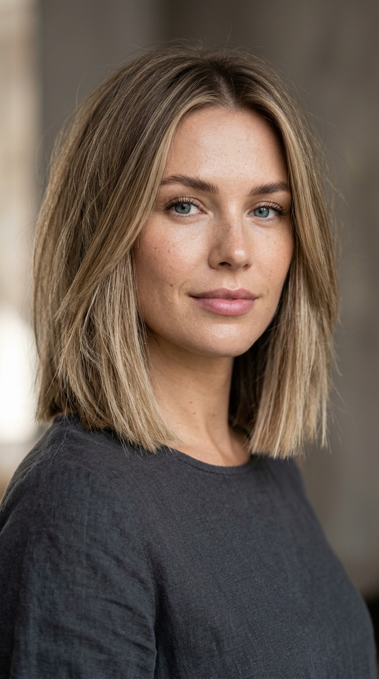 Blunt Lob with Choppy Internal Layers