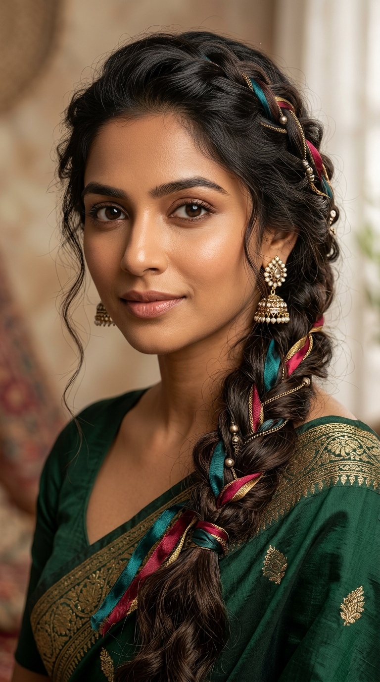 Bohemian Braid with Silk Ribbons