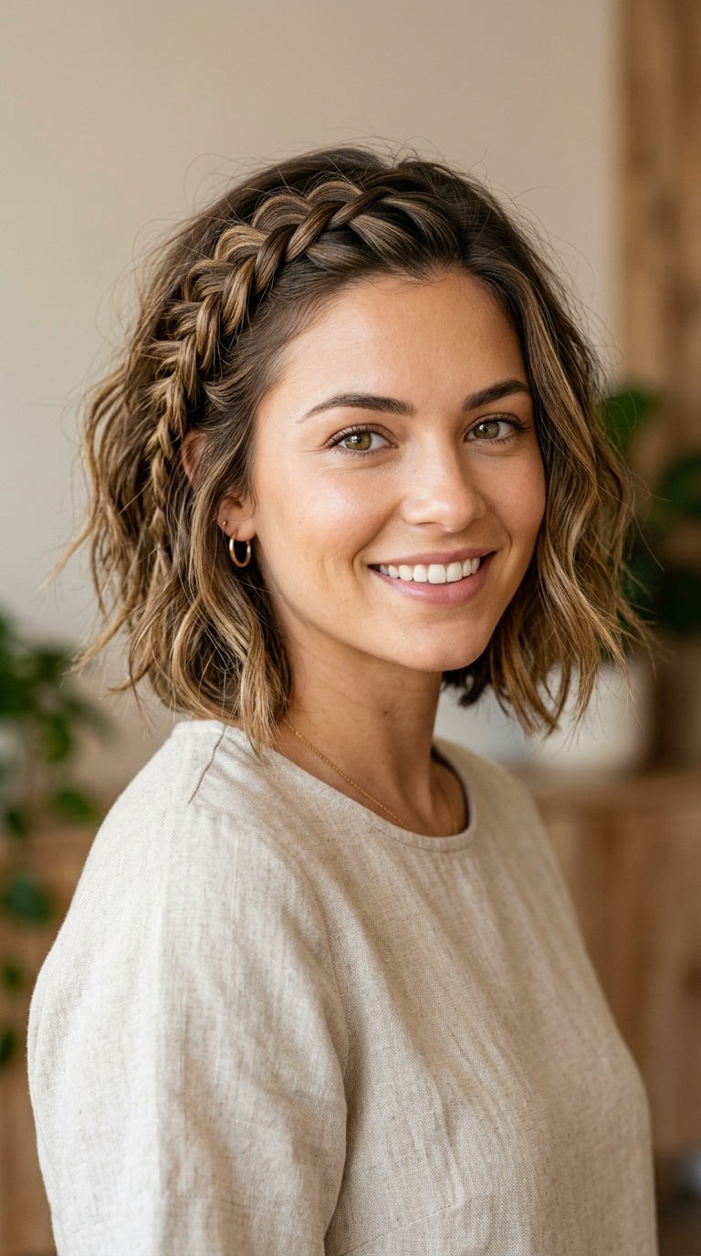 Bohemian Braided Layered Bob