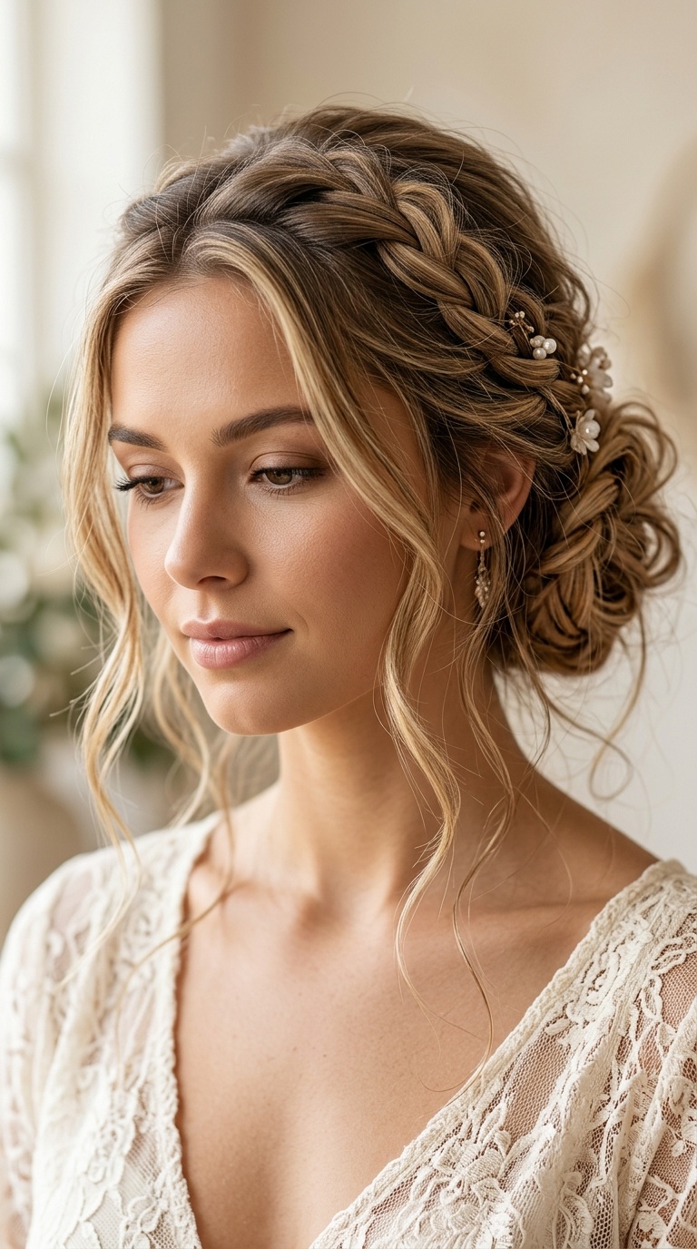 Bohemian Braided Messy Bun
