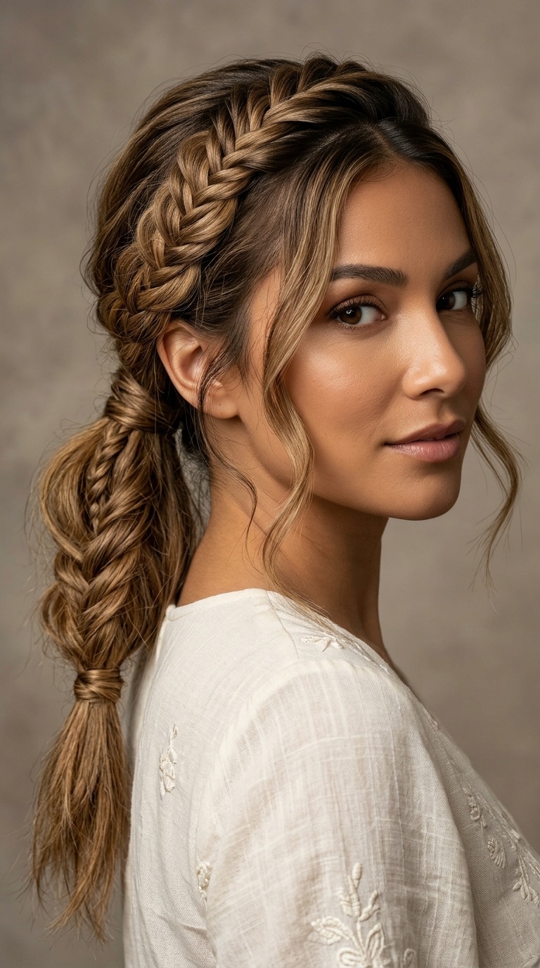 Bohemian Braided Ponytail