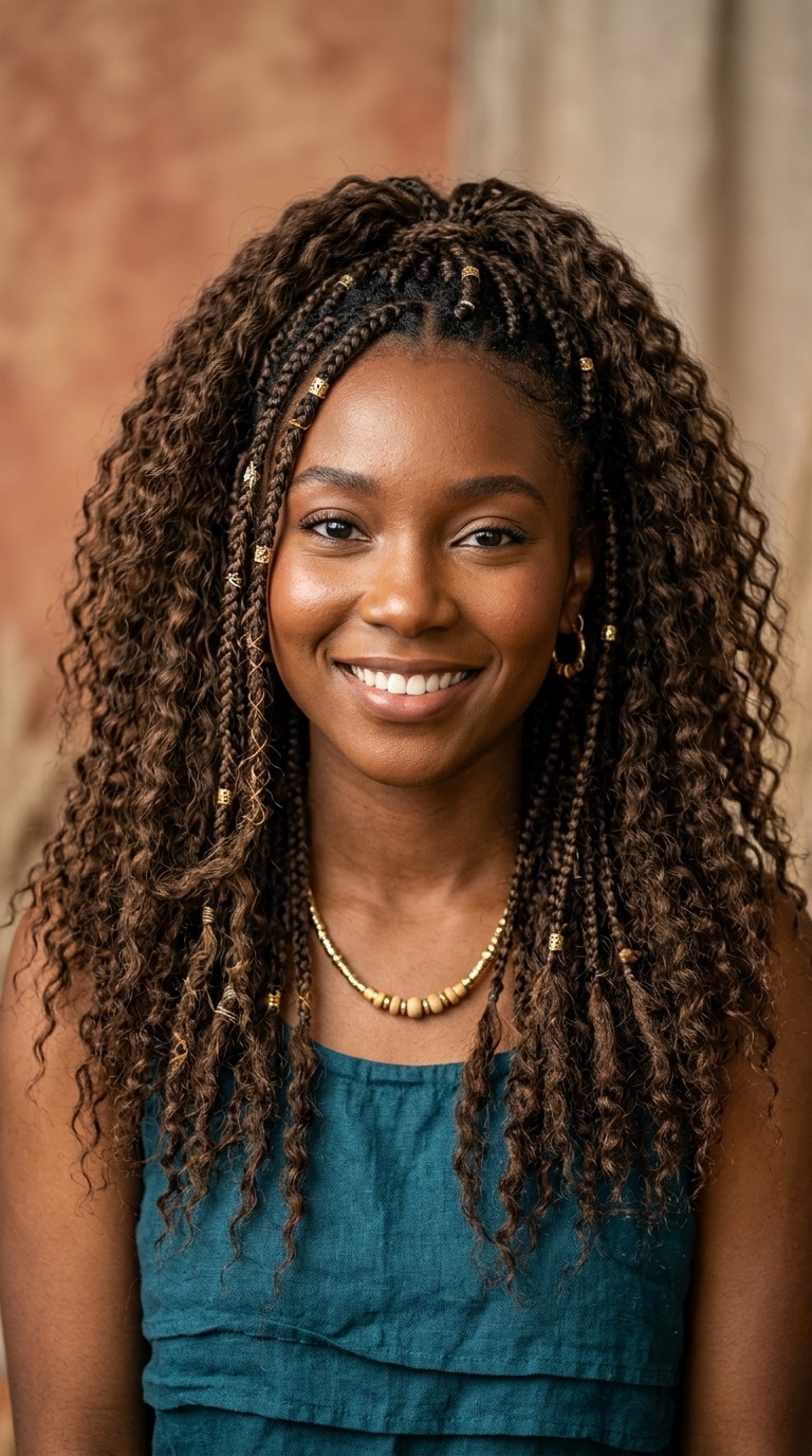 Bohemian Crimp with Small Braids