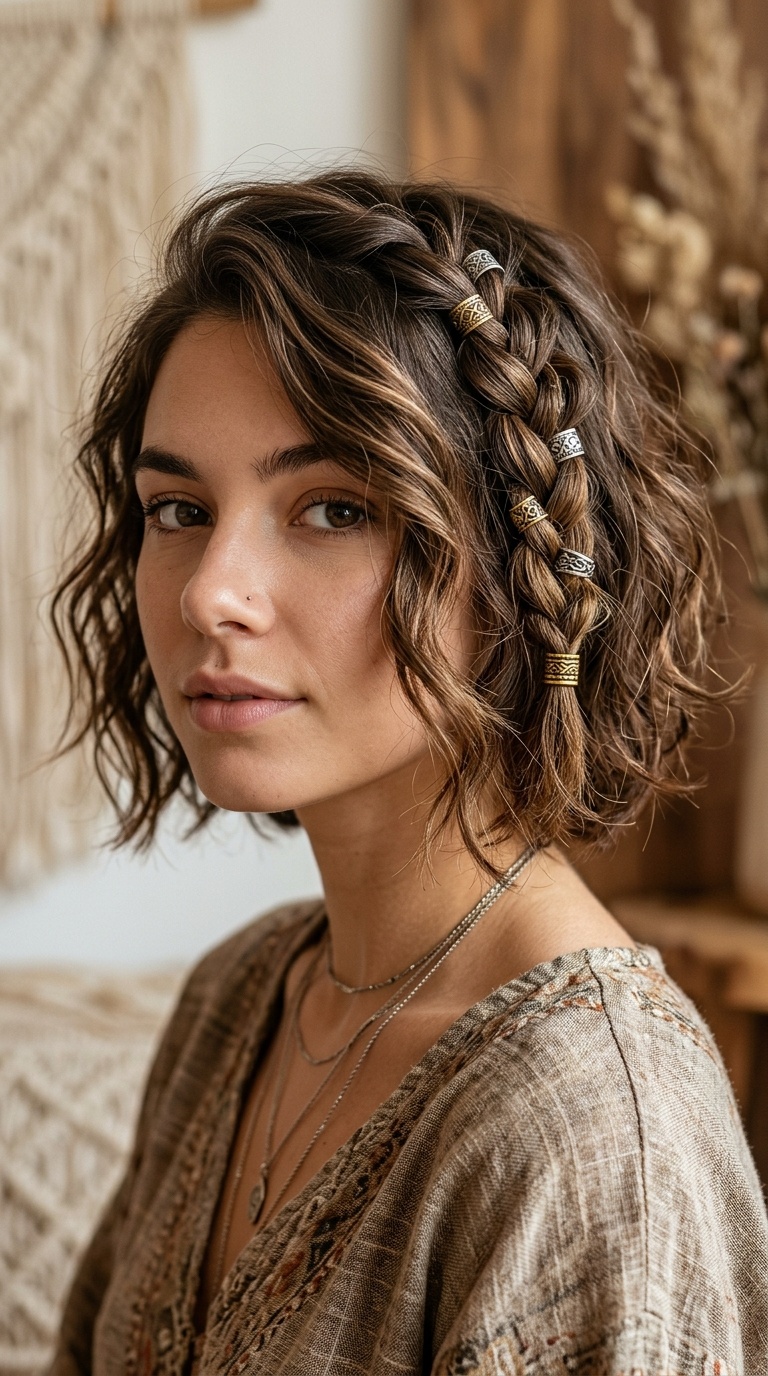 Bohemian Faux-Braid with Rings