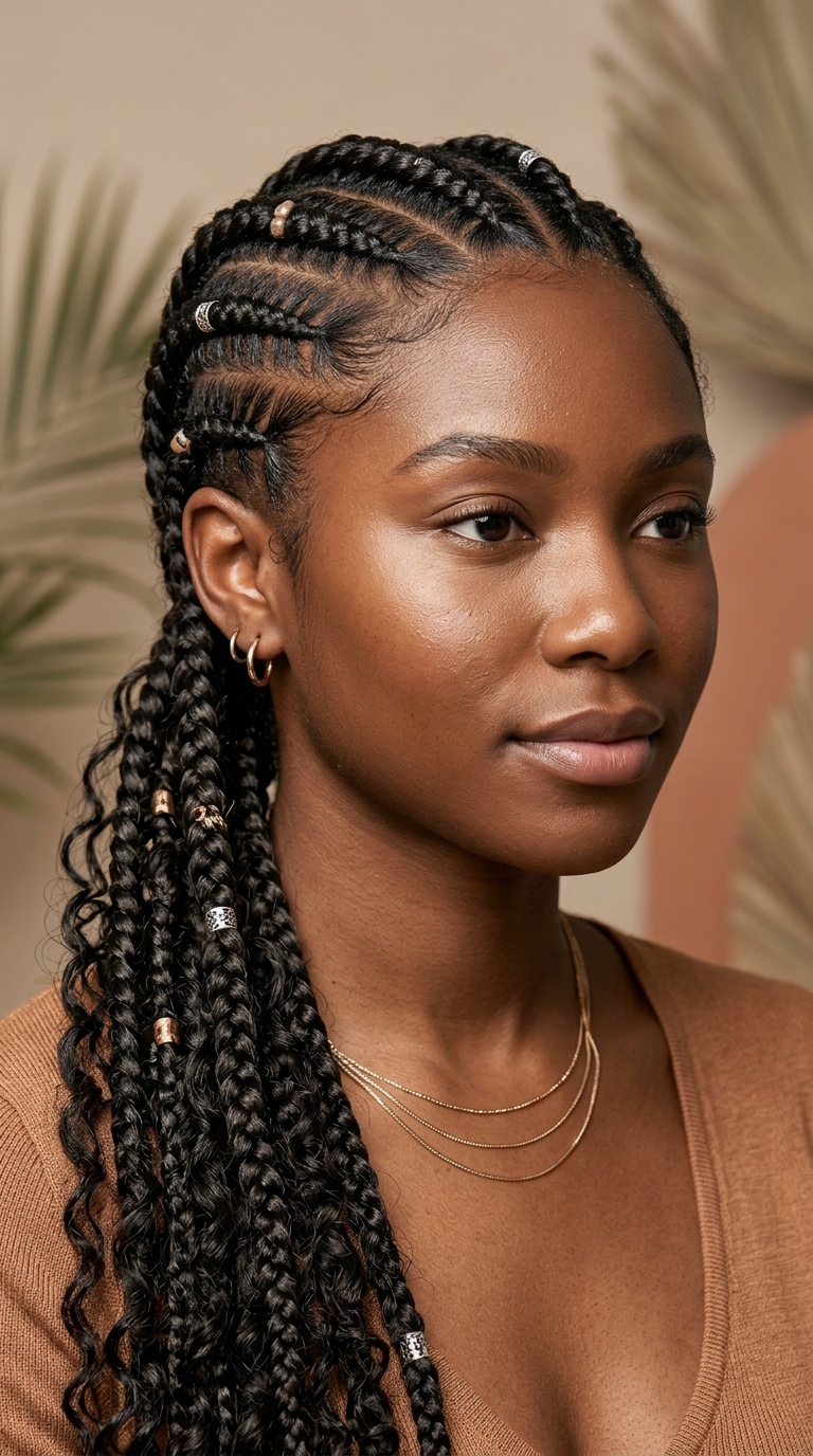 Bohemian Feed-in Cornrows