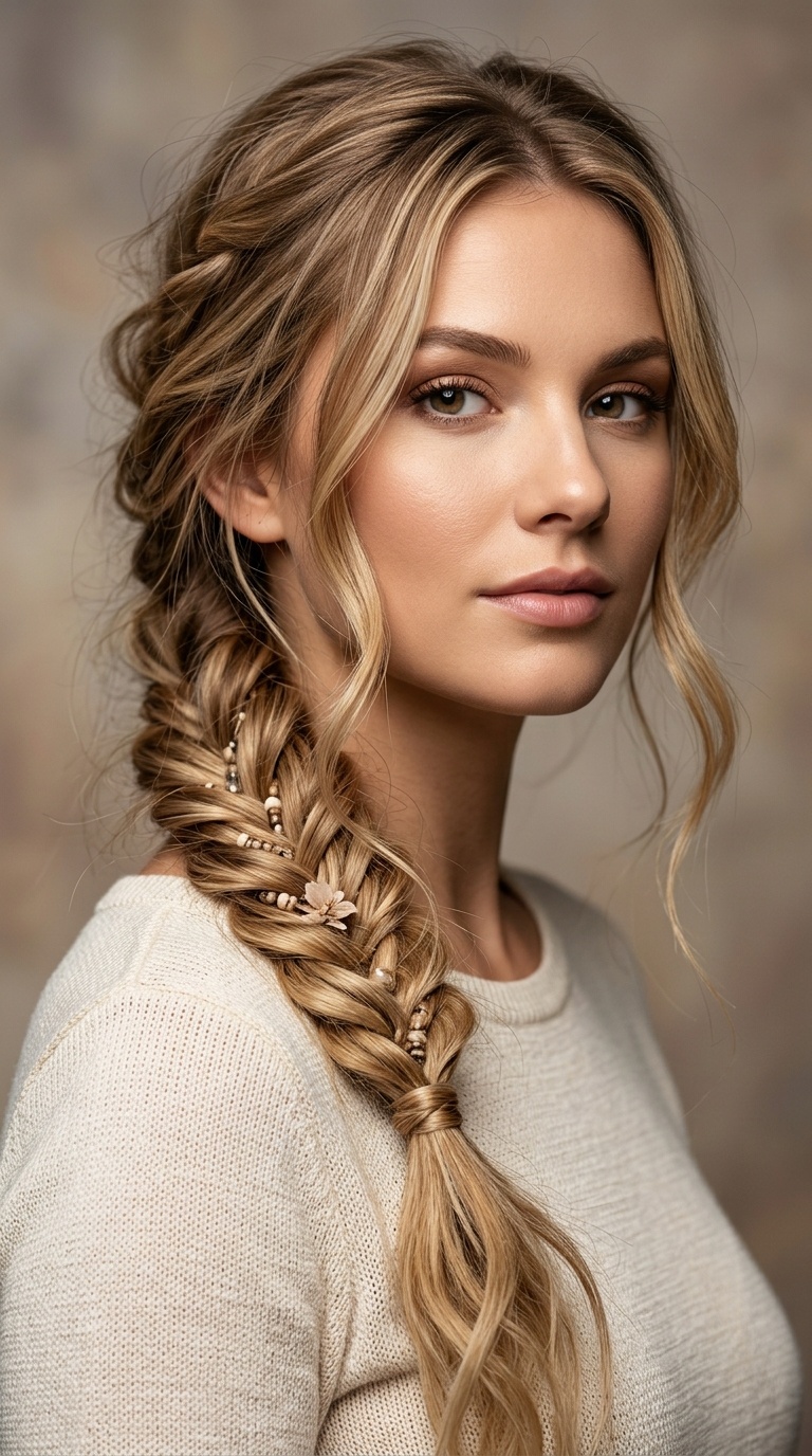 Bohemian Fishtail Side Braid
