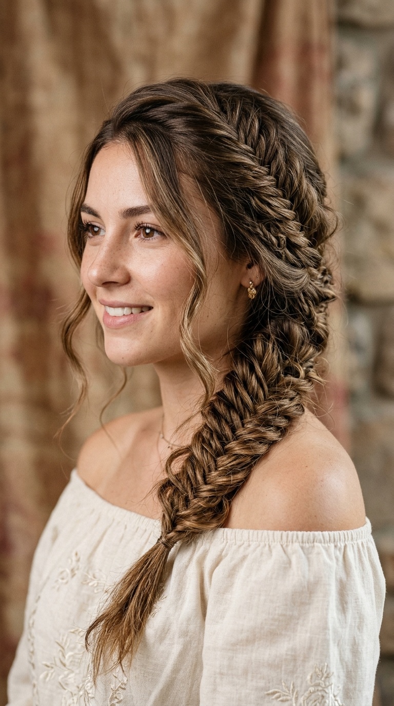Bohemian Fishtail Side Sweep
