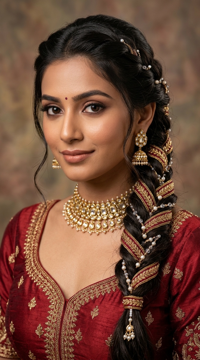 Bohemian Fishtail with Zardosi Ribbons
