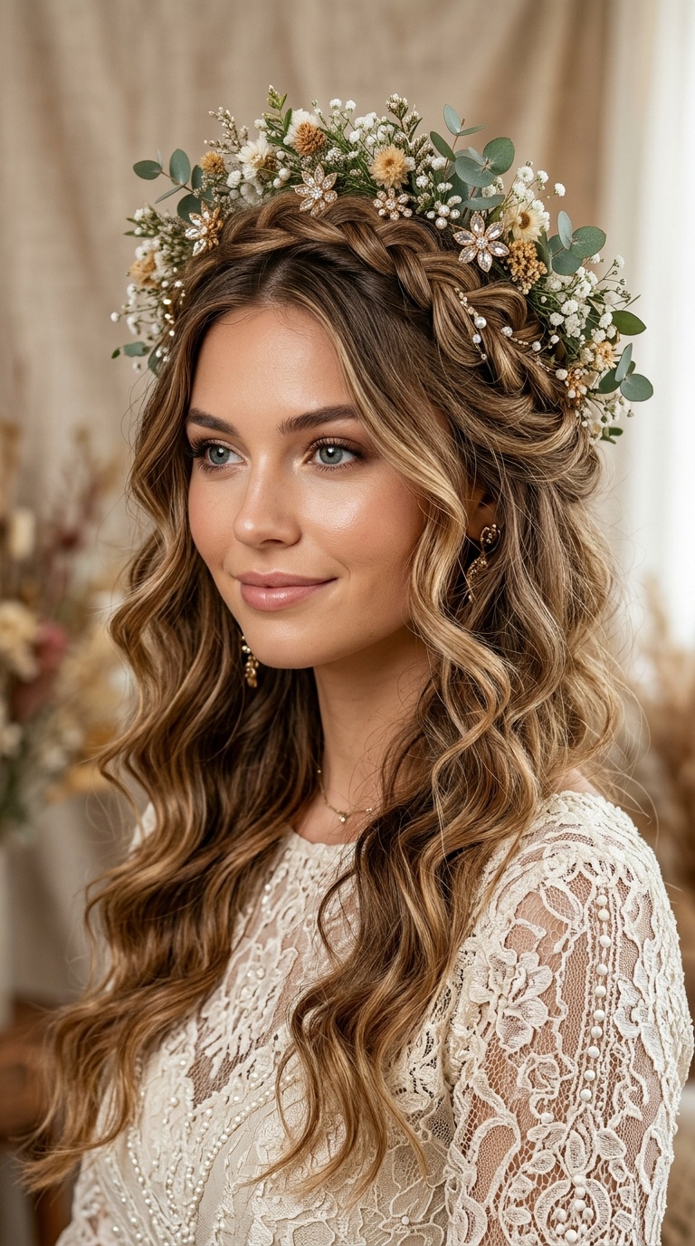 Bohemian Floral Halo