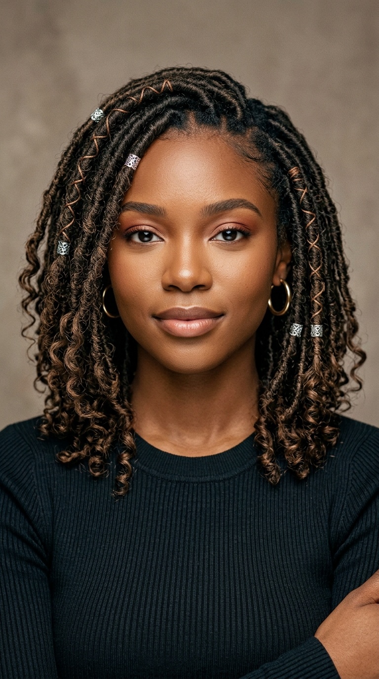 Bohemian Goddess Locs with Loose Ends