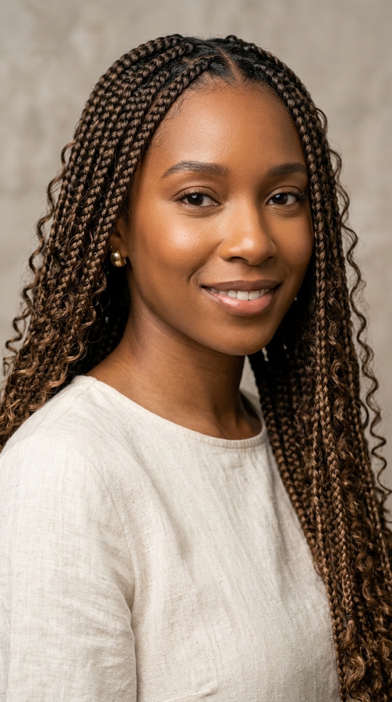 Bohemian Knotless Goddess Braids