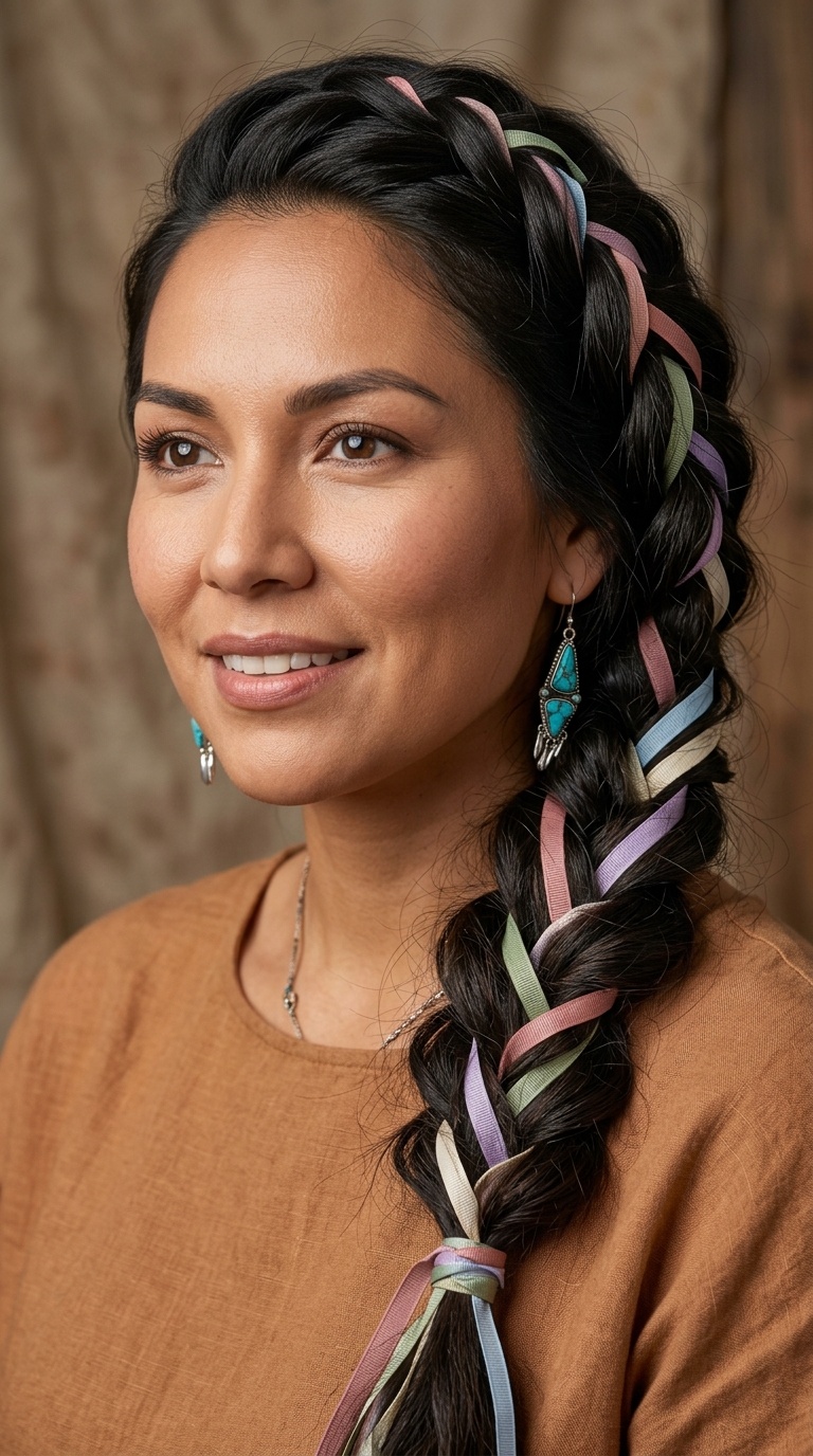 Bohemian Loose Braid with Pastels