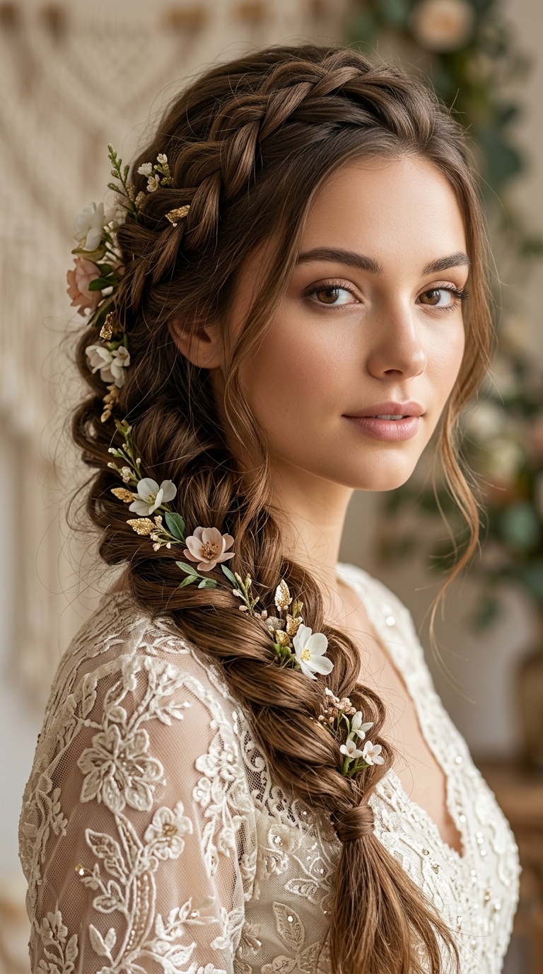 Bohemian Luxury Floral Braid