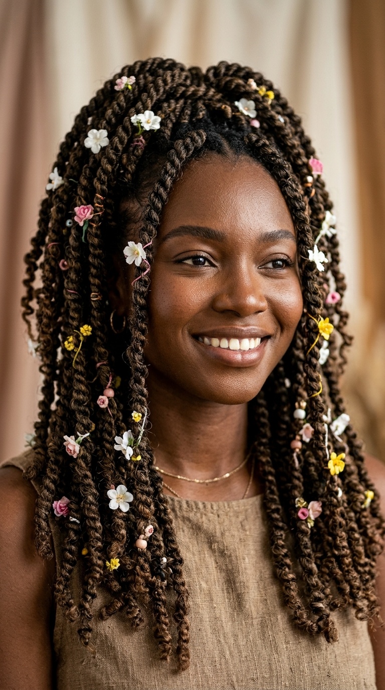 Bohemian Passion Twists with Flower Patterns