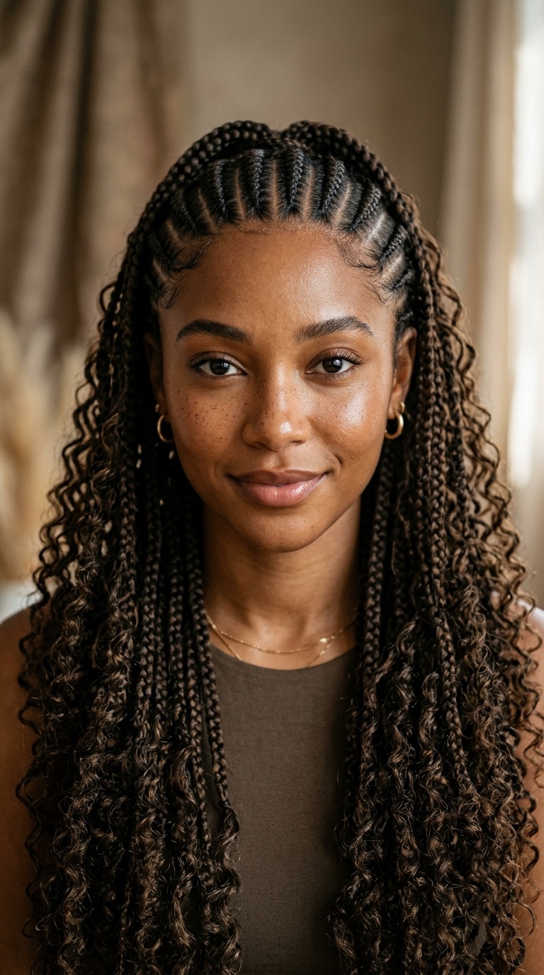 Bohemian Tribal Braids with Curly Braiding Hair