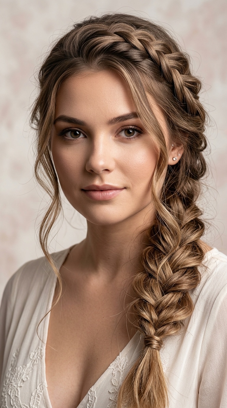 Boho Braid with Loose Strands