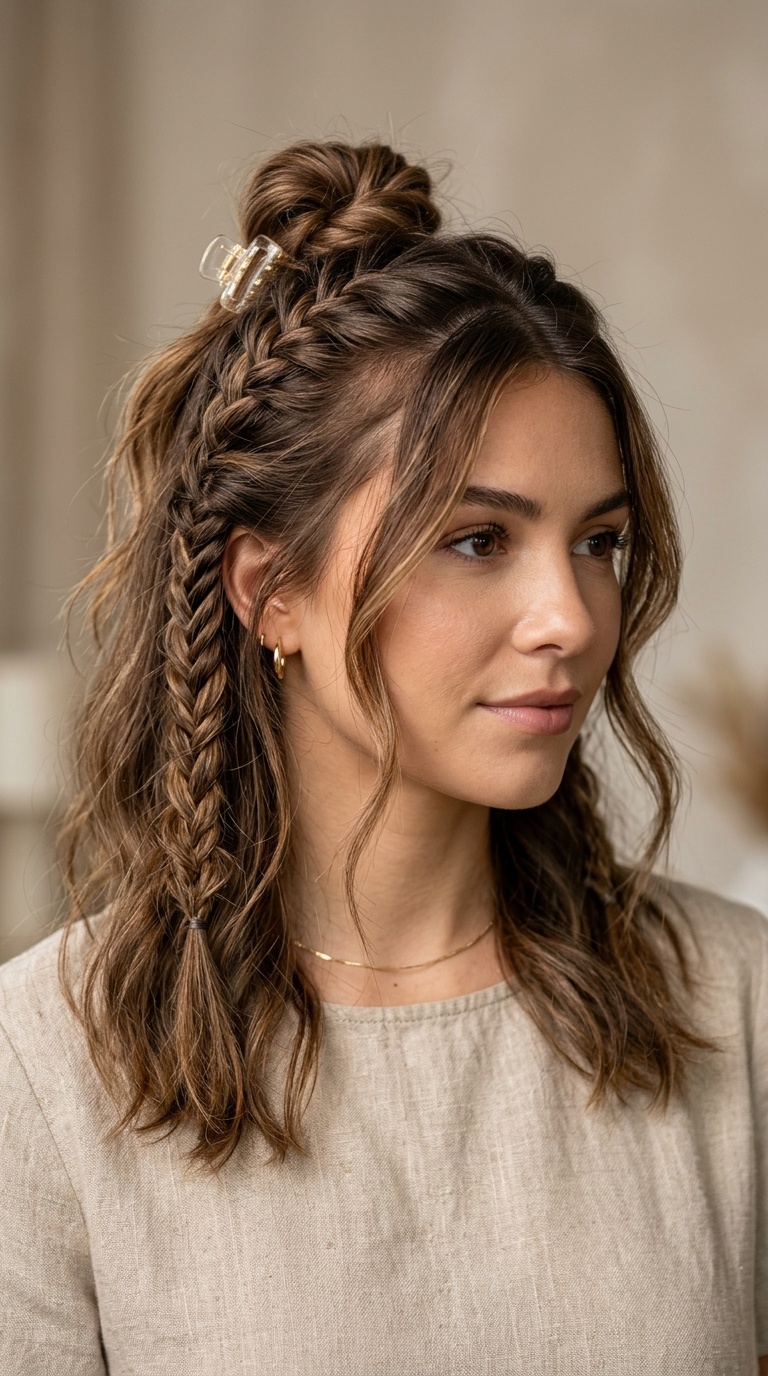 Boho Braided Half-Up