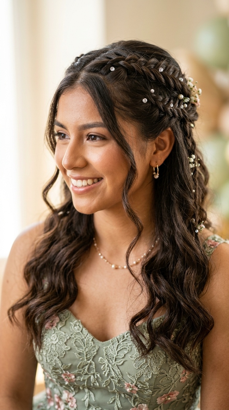 Boho Braided Half-Up, Half-Down