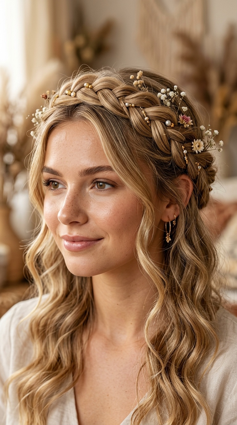 Boho-Chic Crown Braid