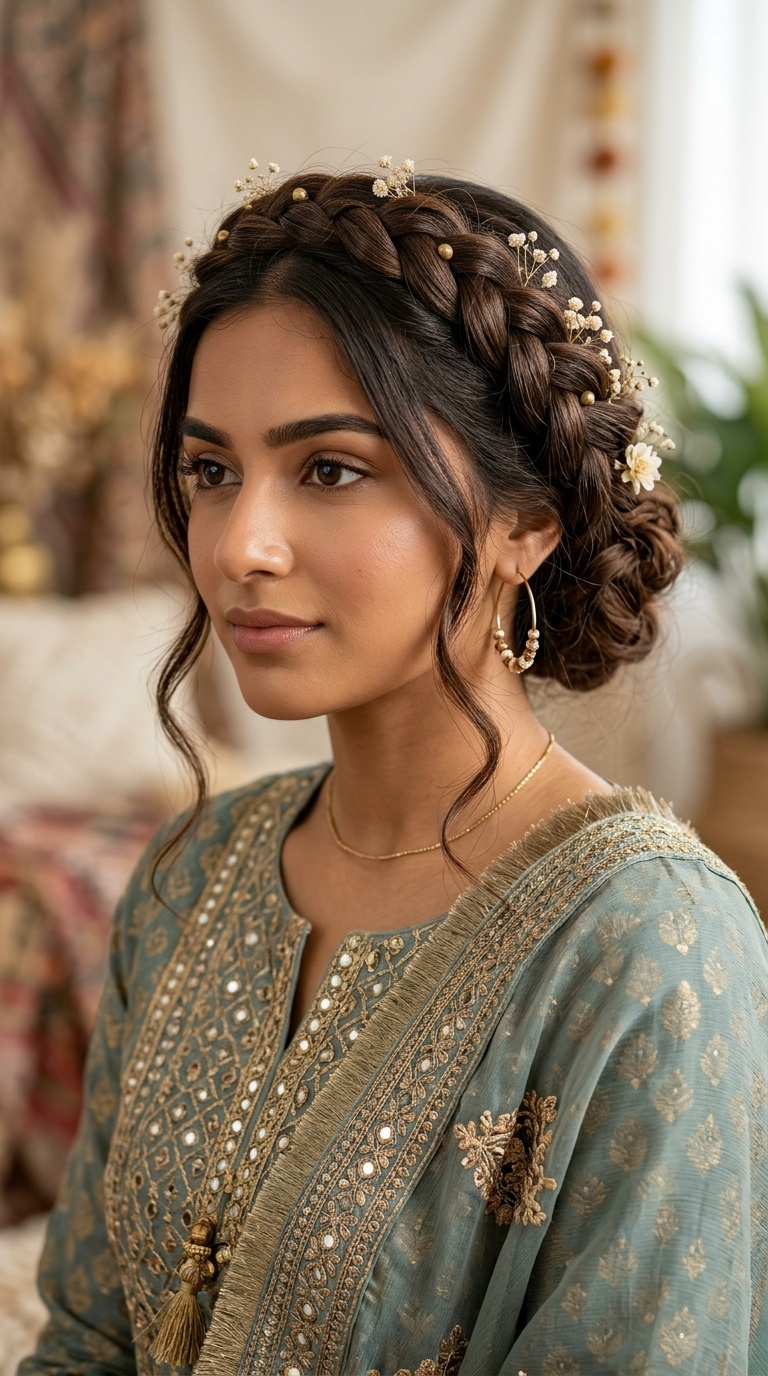 Boho-Chic Crown Braid