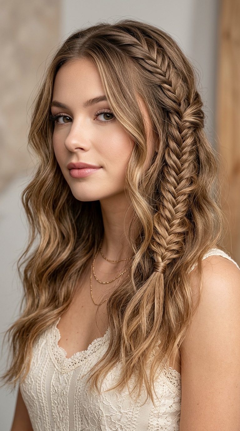 Boho Fishtail Accent Waves