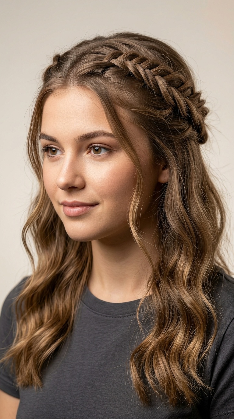 Boho Fishtail Half-Up