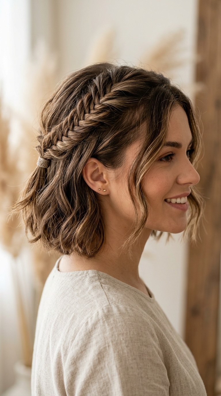 Boho Fishtail Half-Up