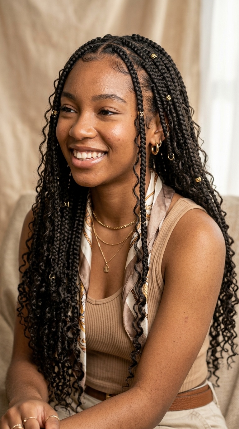 Boho Knotless Braids