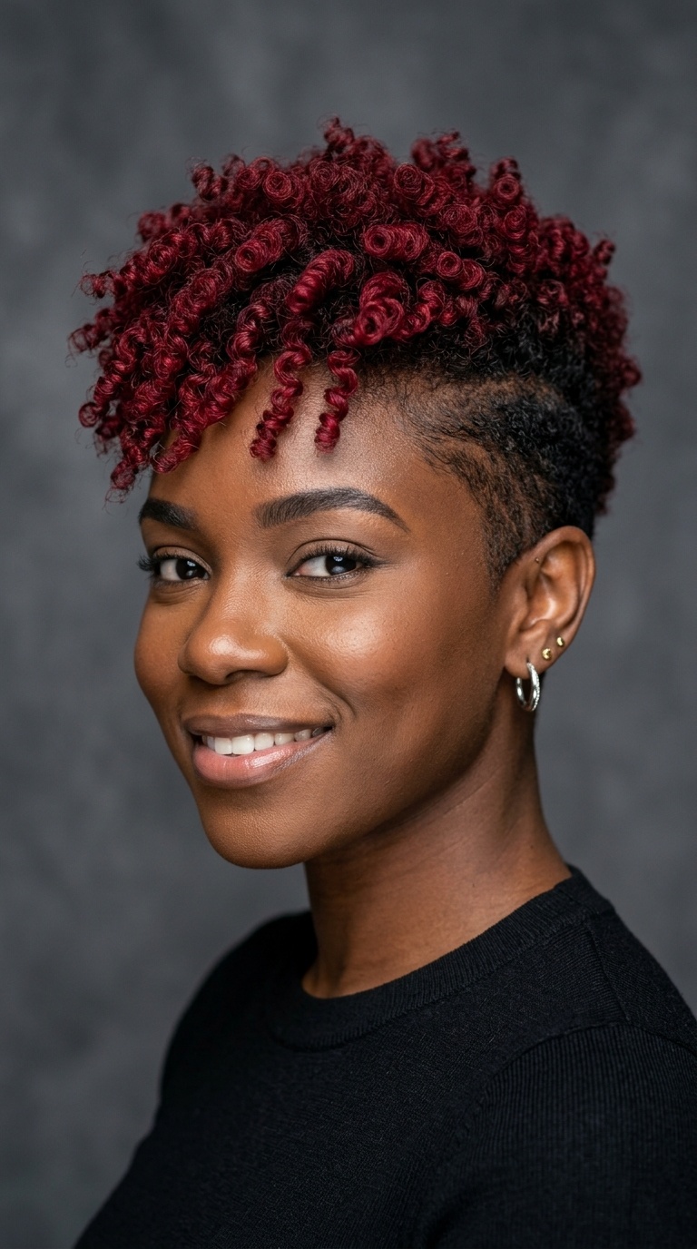 Bold Crimson Undercut