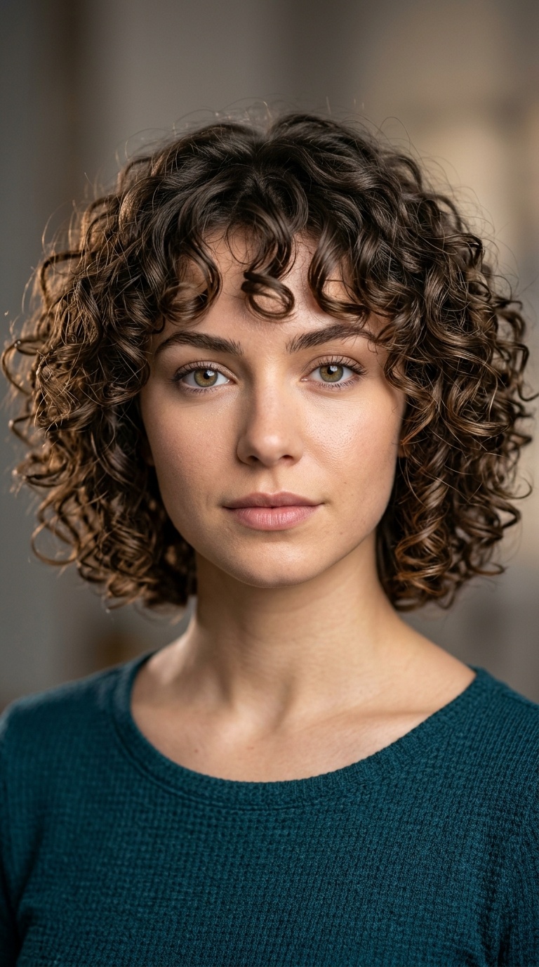 Bottleneck Bangs with Curls