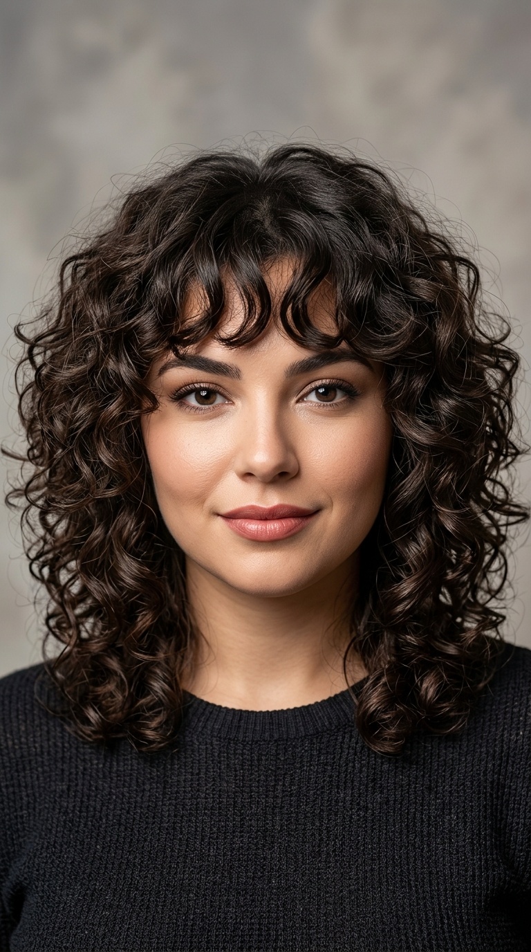 Bottleneck Bangs with Curls